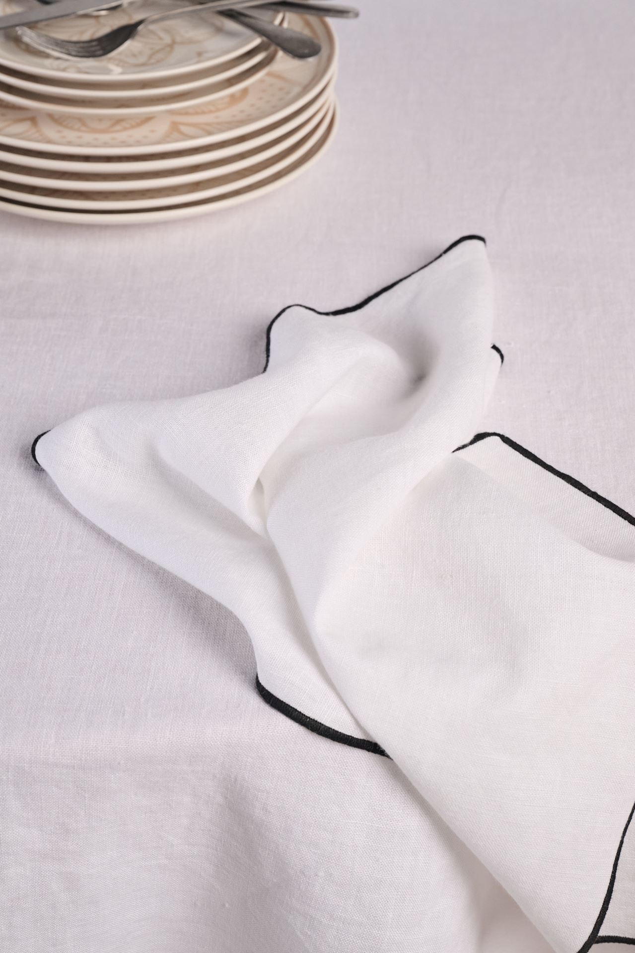 Rund linduk hvit - 5