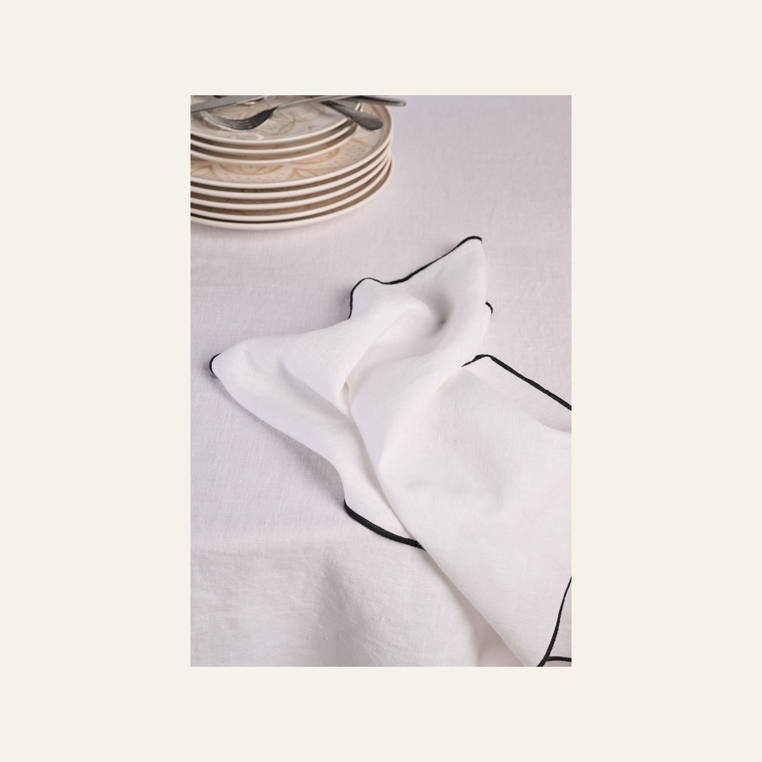 Rund linduk hvit - 5