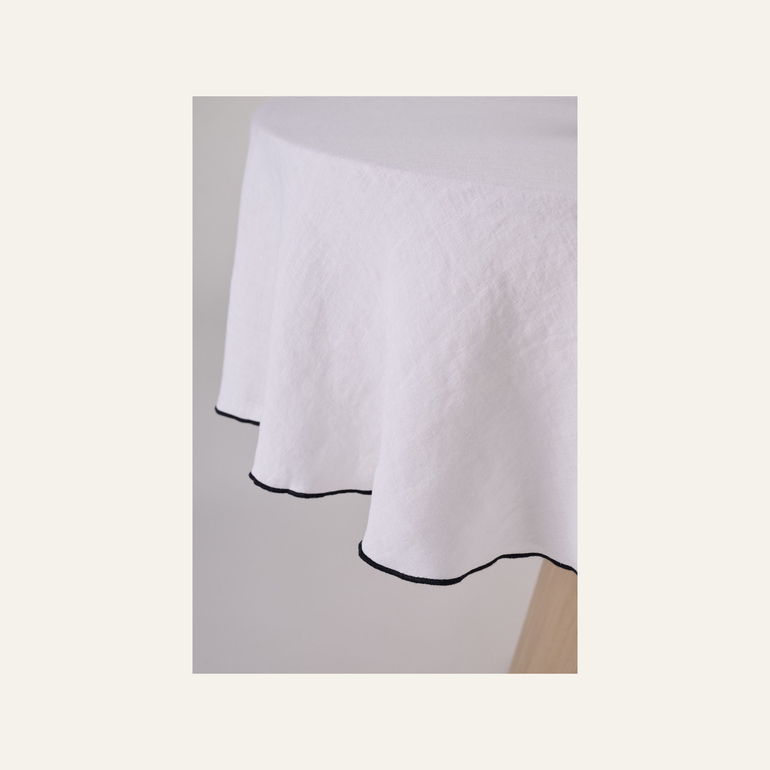 Rund linduk hvit - 3