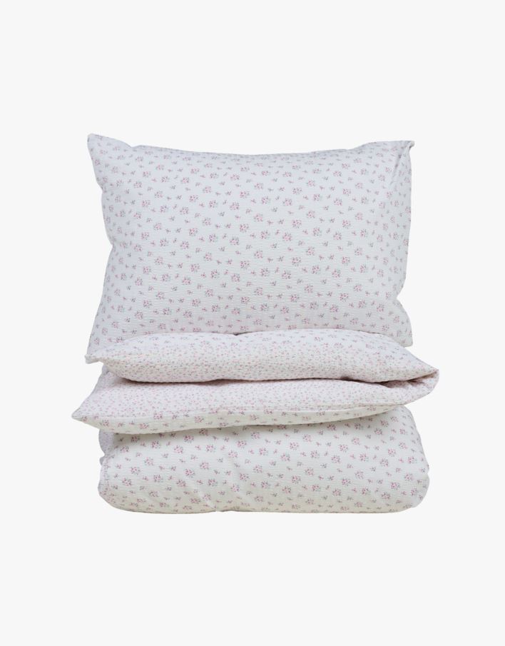 Krepp sengesett lavendel - 140x220+50x70 cm lavendel - 1