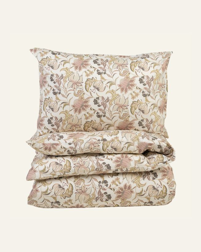 Bomull sengesett multi rosa - 140x220+50x70 cm multi rosa - 1