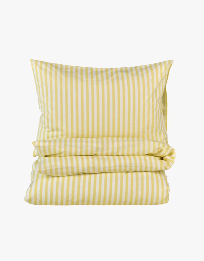 Bomull sengesett lys gul - 140x220 cm lys gul - 1