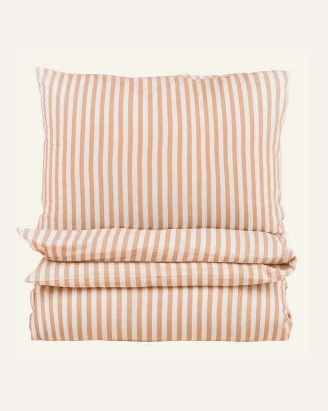 Bomull sengesett korall - 140x200 cm/50x70 cm korall - 1