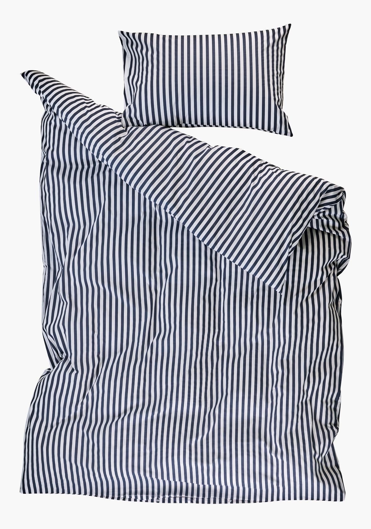 Bomull sengesett marineblå - 2