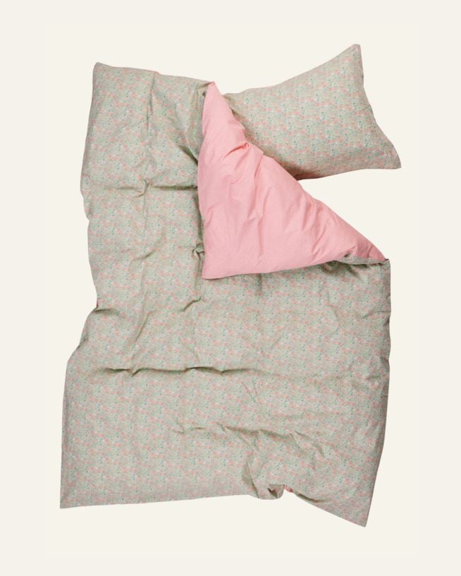 Percale sengesett korall - 140x220 cm korall - 1