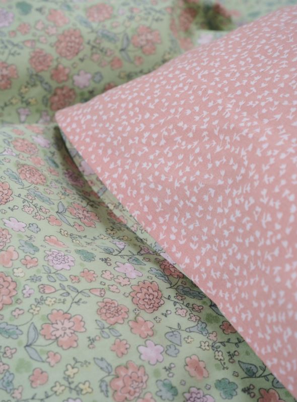 Percale sengesett korall - 2
