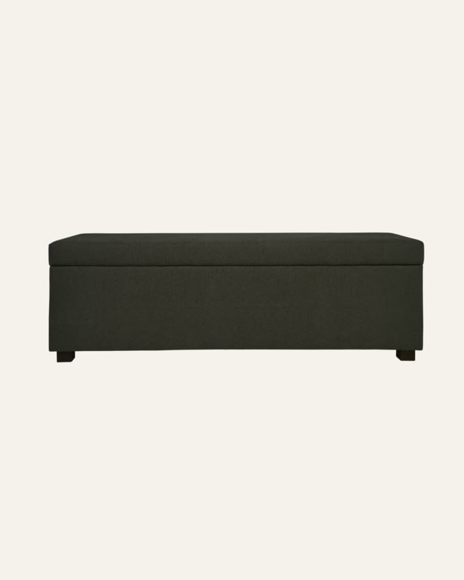 Sengebenk olivengrønn - 145x46x47 cm olivengrønn - 1