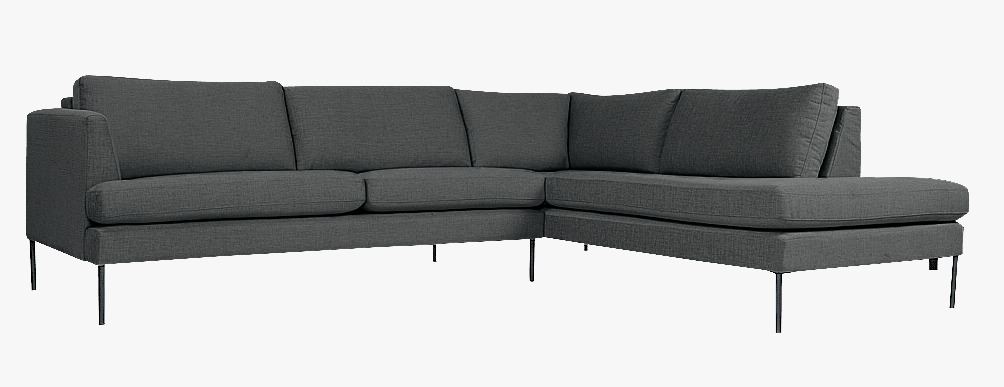 Sofa åpen ende høyre grå - 5