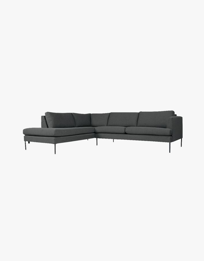 Sofa åpen ende venstre grå - 269x222x80 cm grå - 1