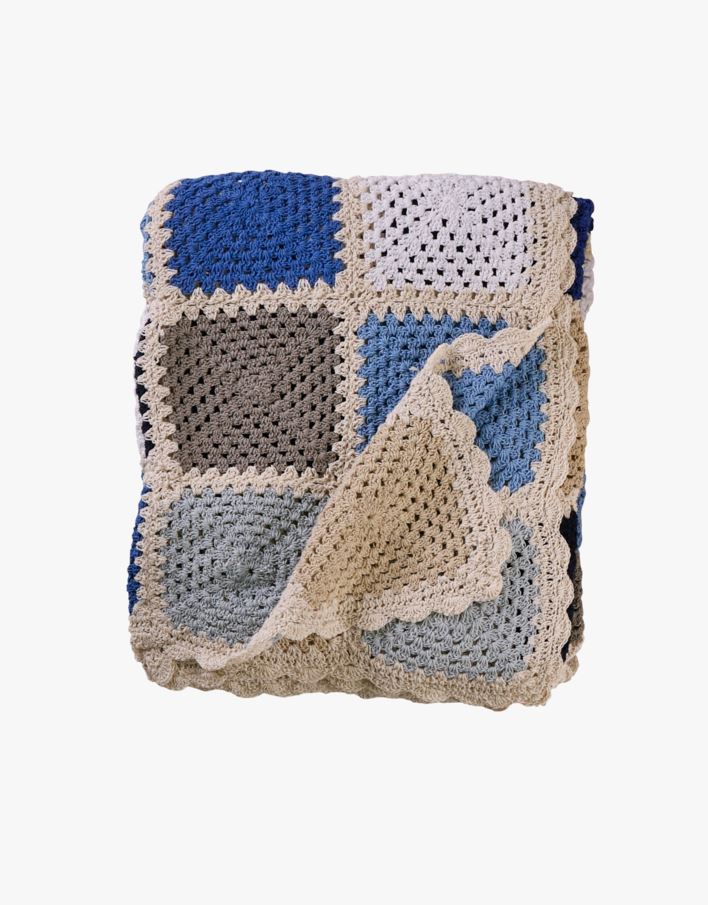 Pledd multi blå - 120x150 cm multi blå - 1