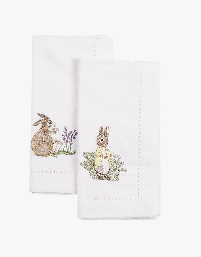 2pk tøyserviett hvit - 45x45 cm hvit - 1