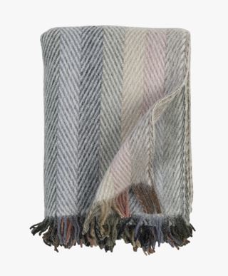 Kid Finse Stripe Ullpledd Multi Blå 130x170 cm