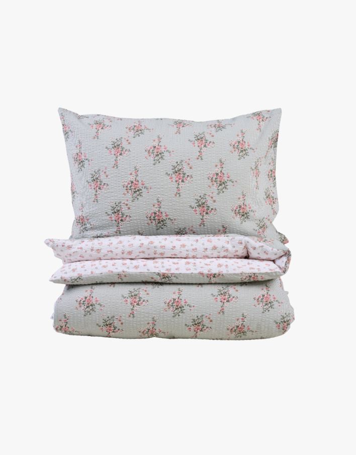 Krepp sengesett multi rosa - 140x200 cm multi rosa - 1