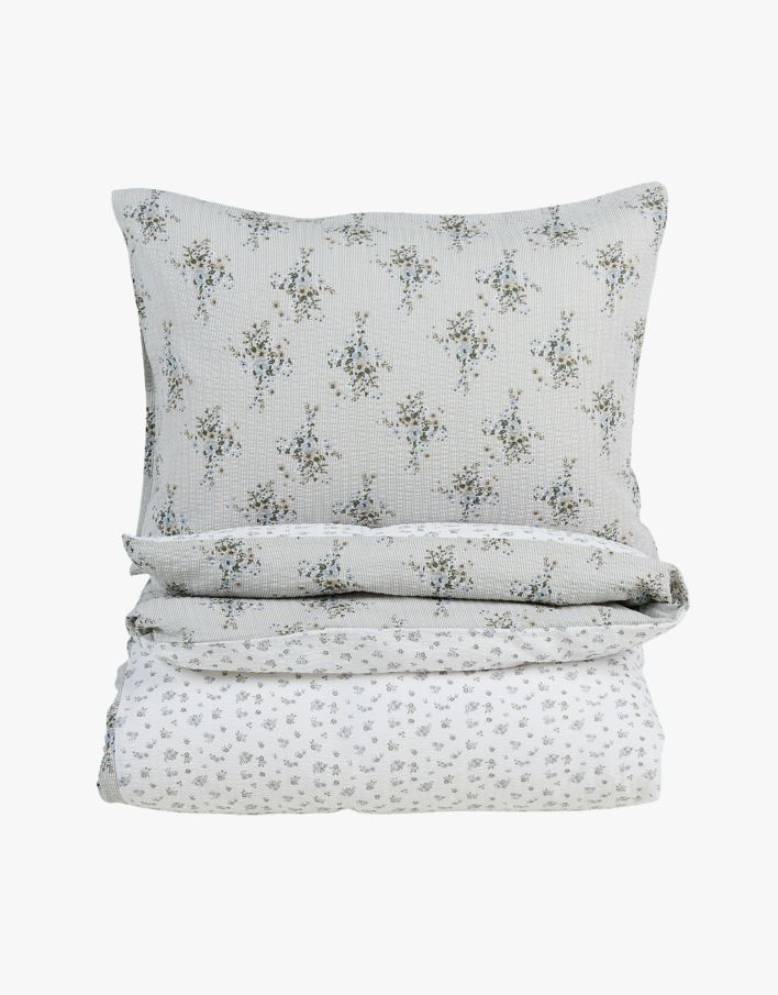 Krepp sengesett multi blå - 140x200 cm multi blå - 1