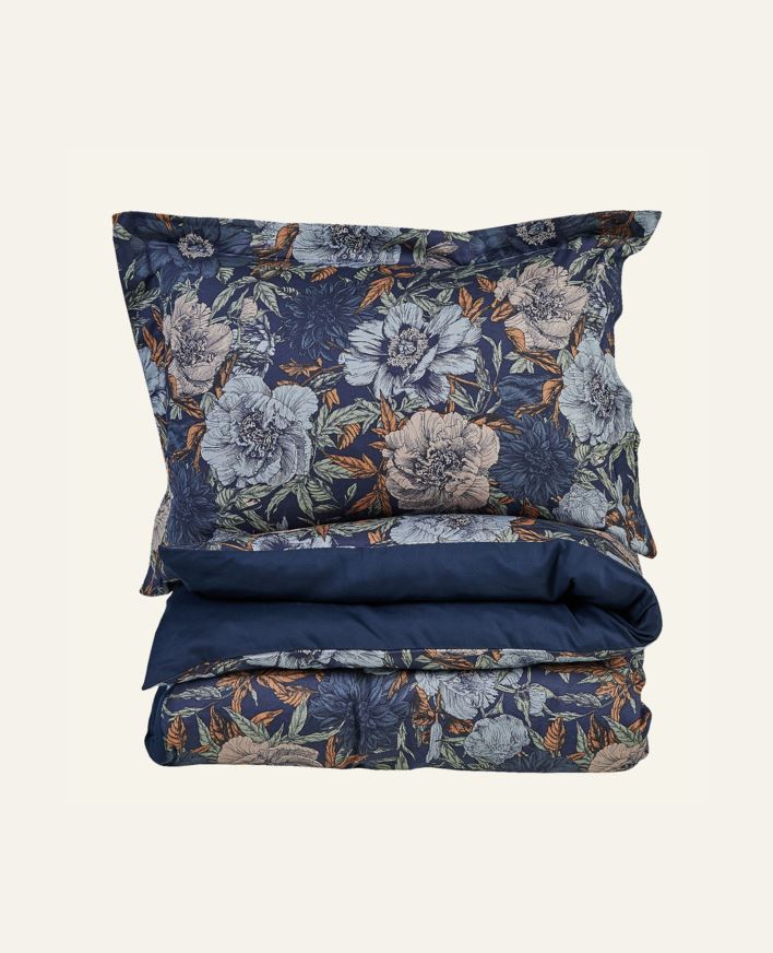 Sateng sengesett mørk blå - 140x200 cm mørk blå - 1