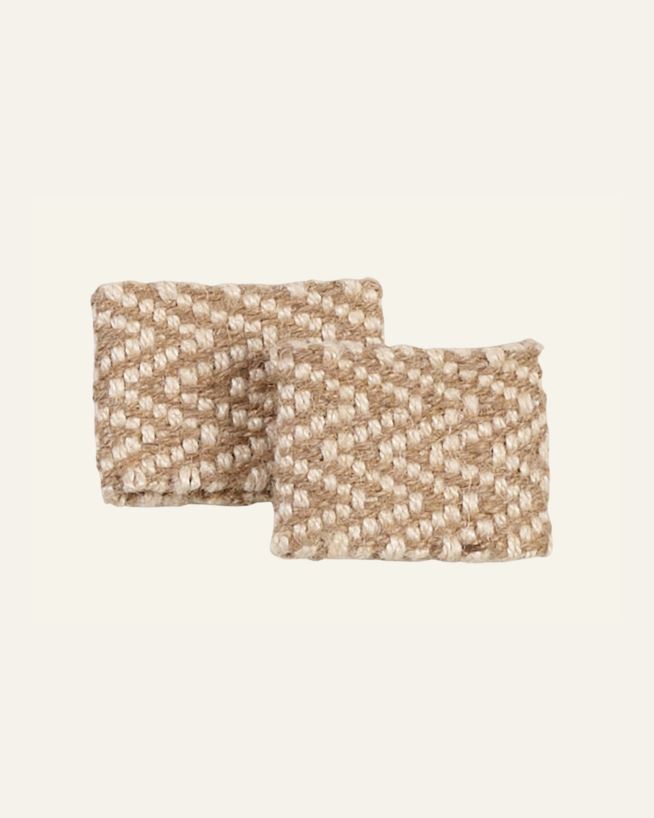 2 pk serviettringer natur - 8x5,5cm natur - 1
