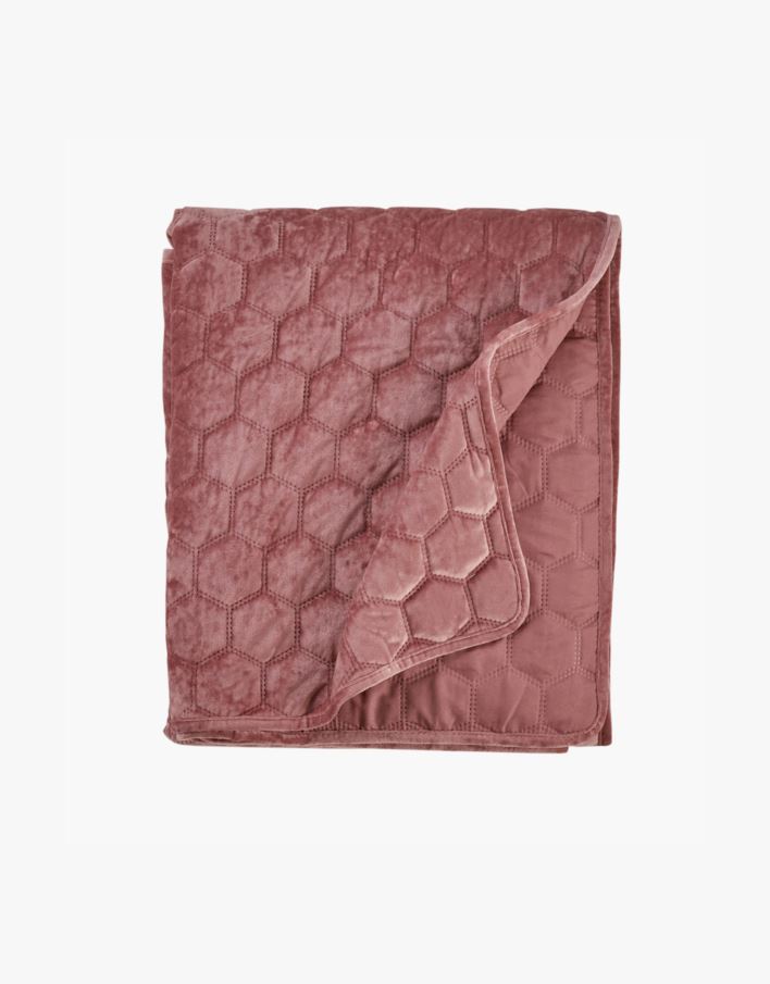 Sengeteppe gammelrosa - 240x240 cm gammelrosa - 1