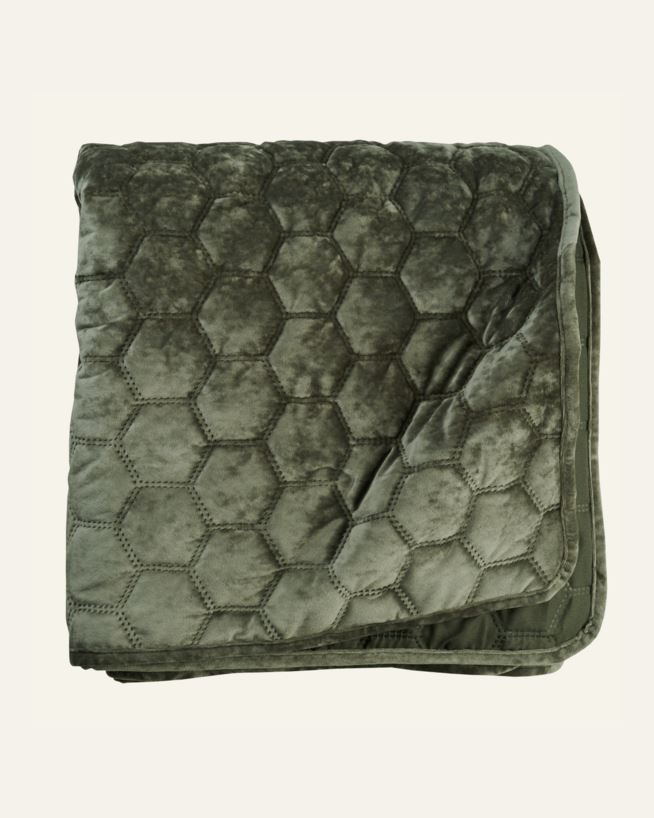 Sengeteppe olivengrønn - 240x240 cm olivengrønn - 1