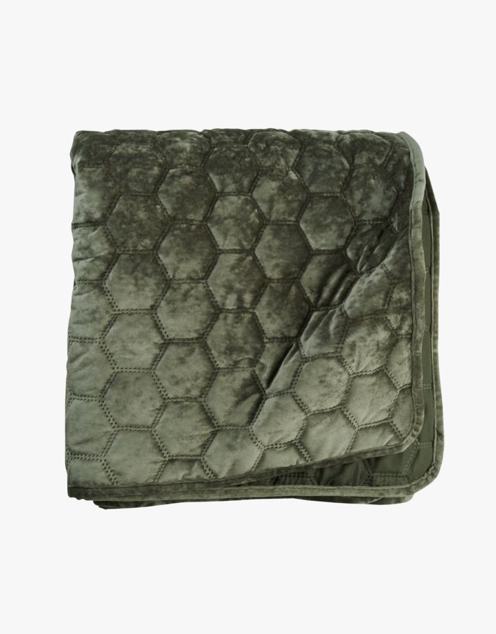 Sengeteppe olivengrønn - 240x240 cm olivengrønn - 1