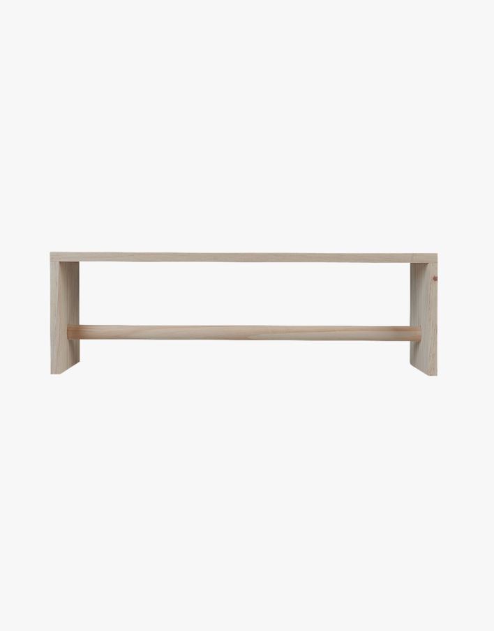 Hylle m/stang lys natur - 60x15x19 cm lys natur - 1