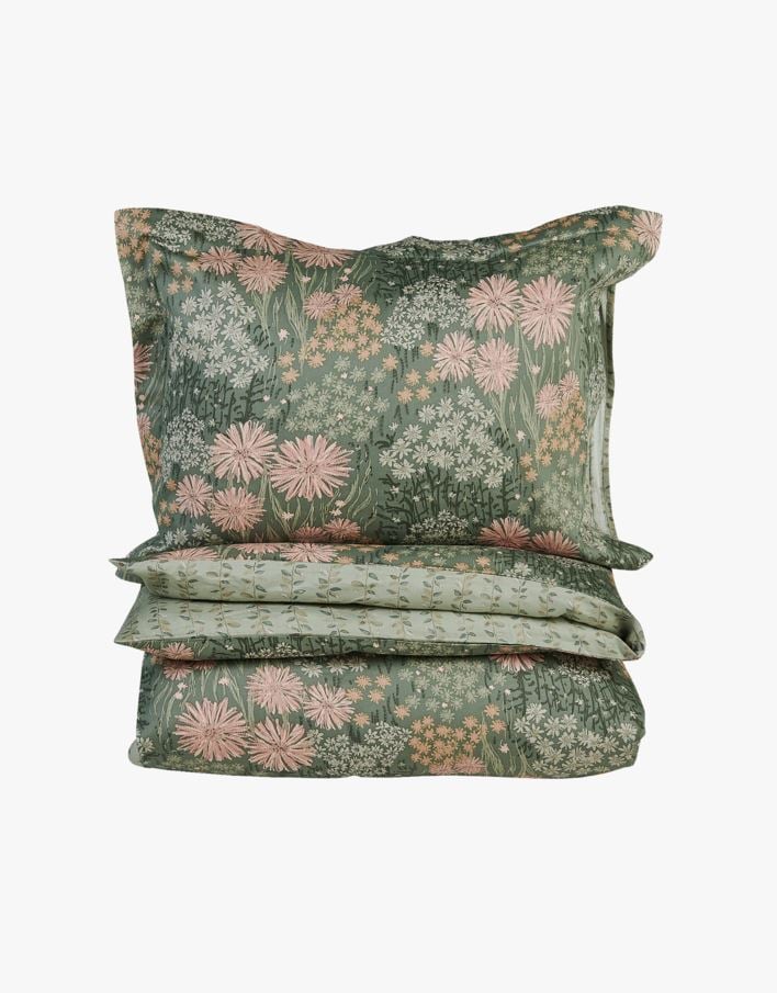 Sateng sengesett grønn - 140x200 cm grønn - 1