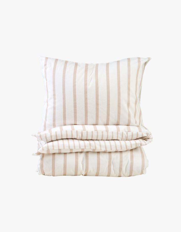 Flanell sengesett sand - 140x220 cm sand - 1