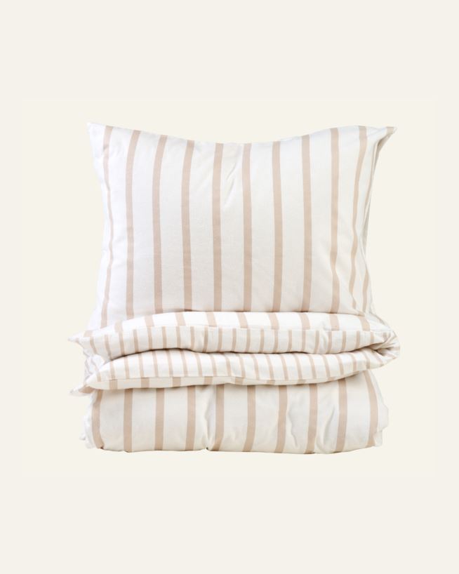 Flanell sengesett sand - 140x200 cm/50x70 cm sand - 1