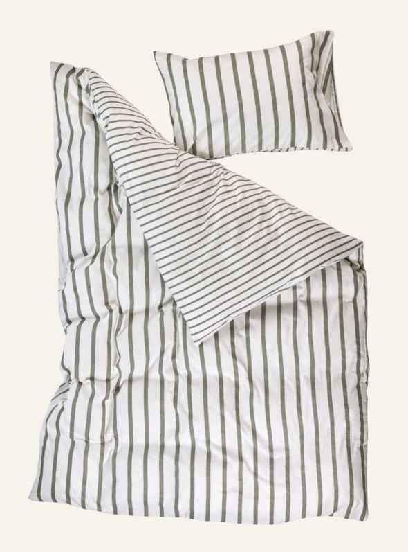 Flanell sengesett olivengrønn - 4