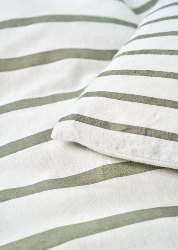 Flanell sengesett olivengrønn - 7