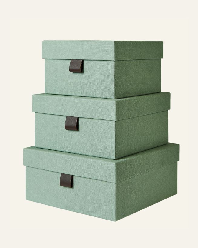 Oppbevaringsboks lys grønn - 26x26x13 cm lys grønn - 1