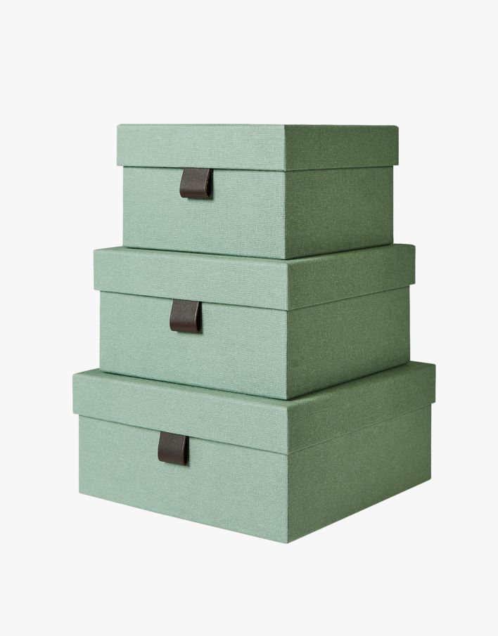 Oppbevaringsboks lys grønn - 26x26x13 cm lys grønn - 1