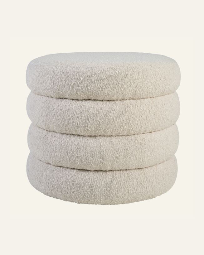 Puff lys beige - 50x50x43 cm lys beige - 1