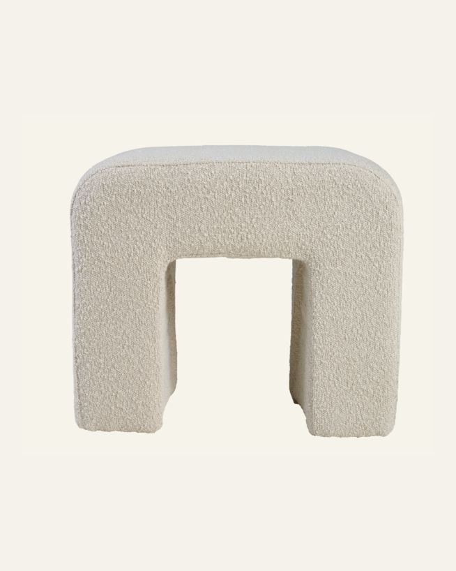 Puff lys beige - 40x50x43 cm lys beige - 1