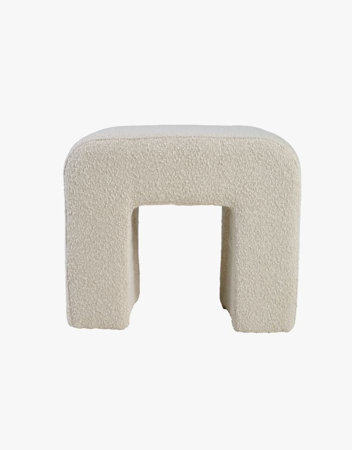 Puff lys beige - 40x50x43 cm lys beige - 1