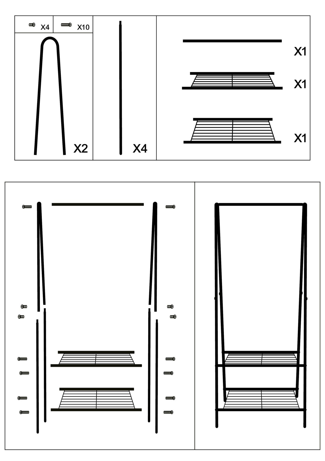 Klesstativ svart - 5