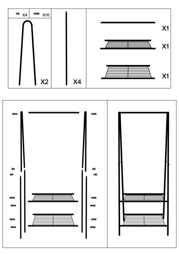 Klesstativ svart - 5