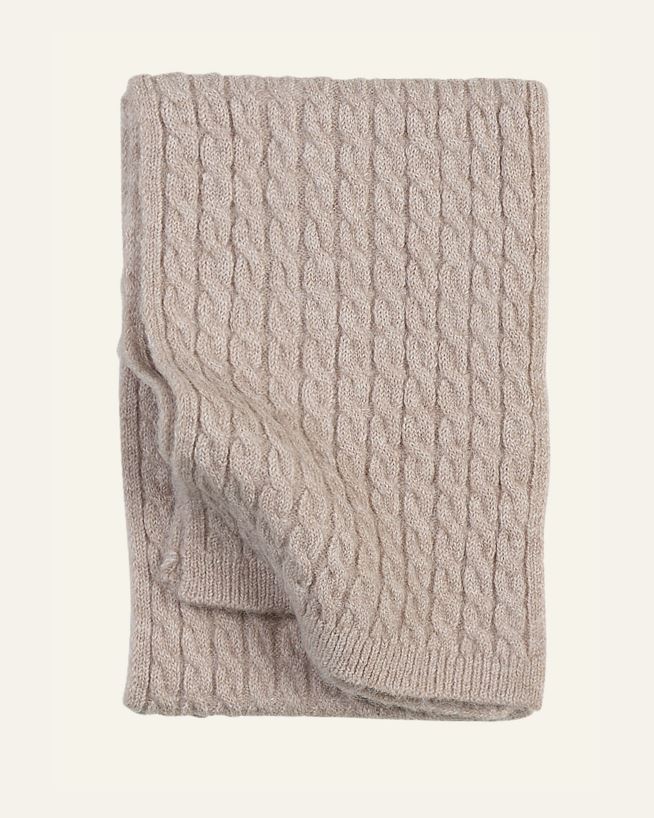 Strikket skjerf sand - 23x146 cm sand - 1