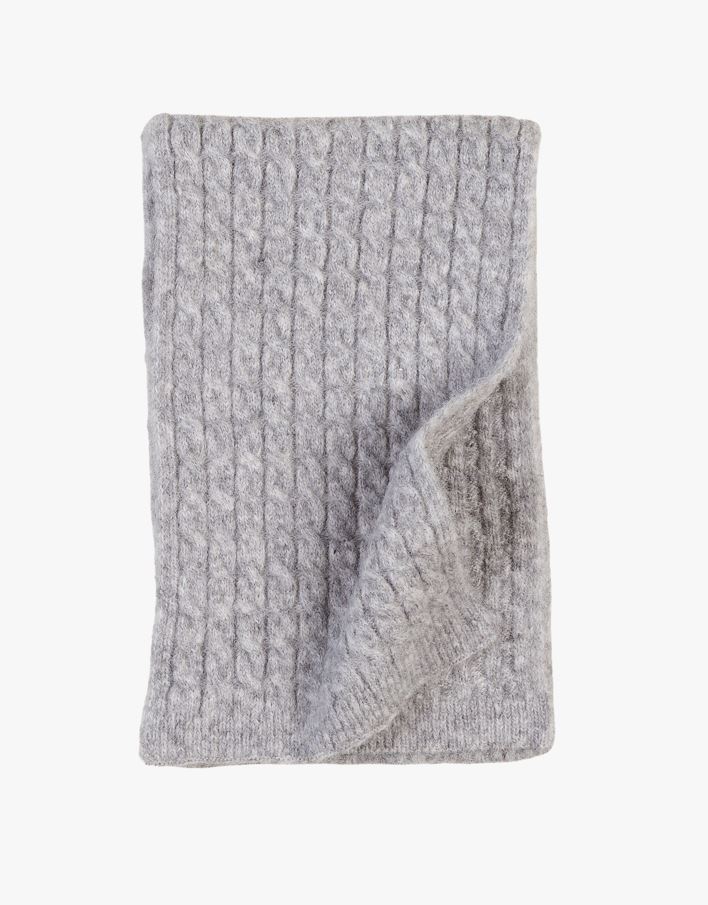 Strikket skjerf lys grå - 23x146 cm lys grå - 1
