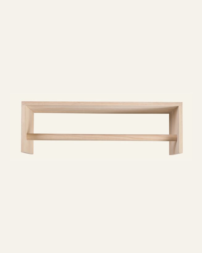 Hylle m/stang lys natur - 60x32x19 cm lys natur - 1