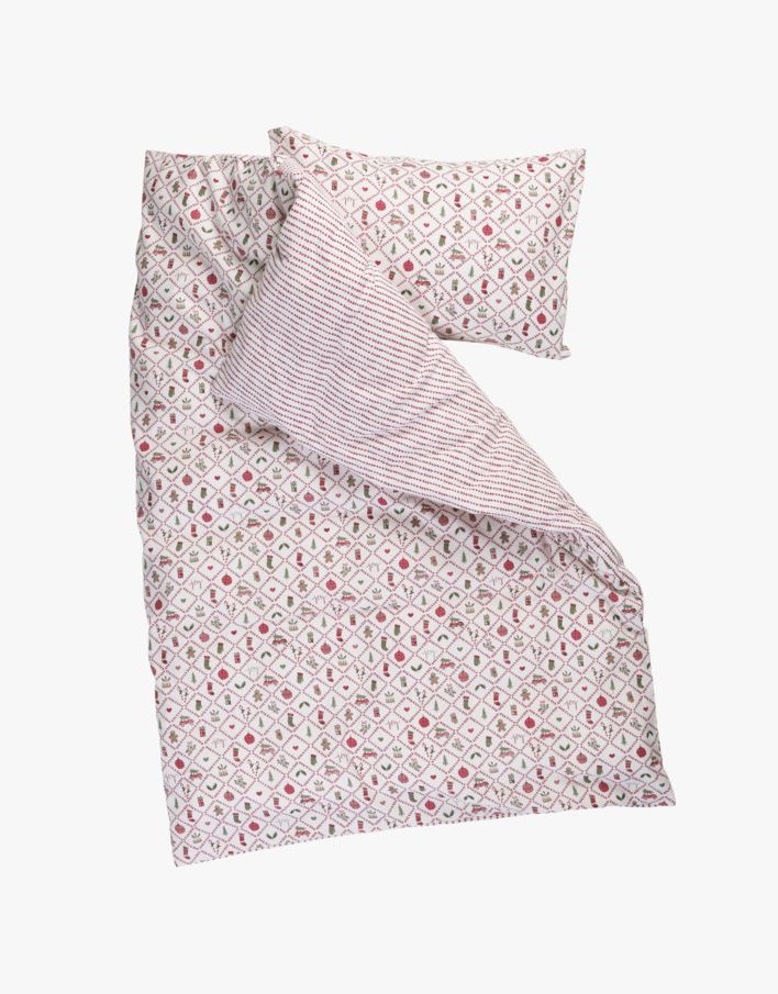 Flanell sengesett rød - 100x140 cm rød - 1