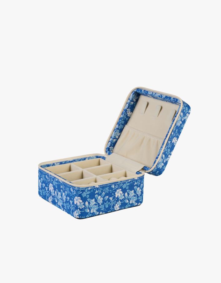 Smykkeskrin m/glidelås blå - 11x11 cm blå - 1