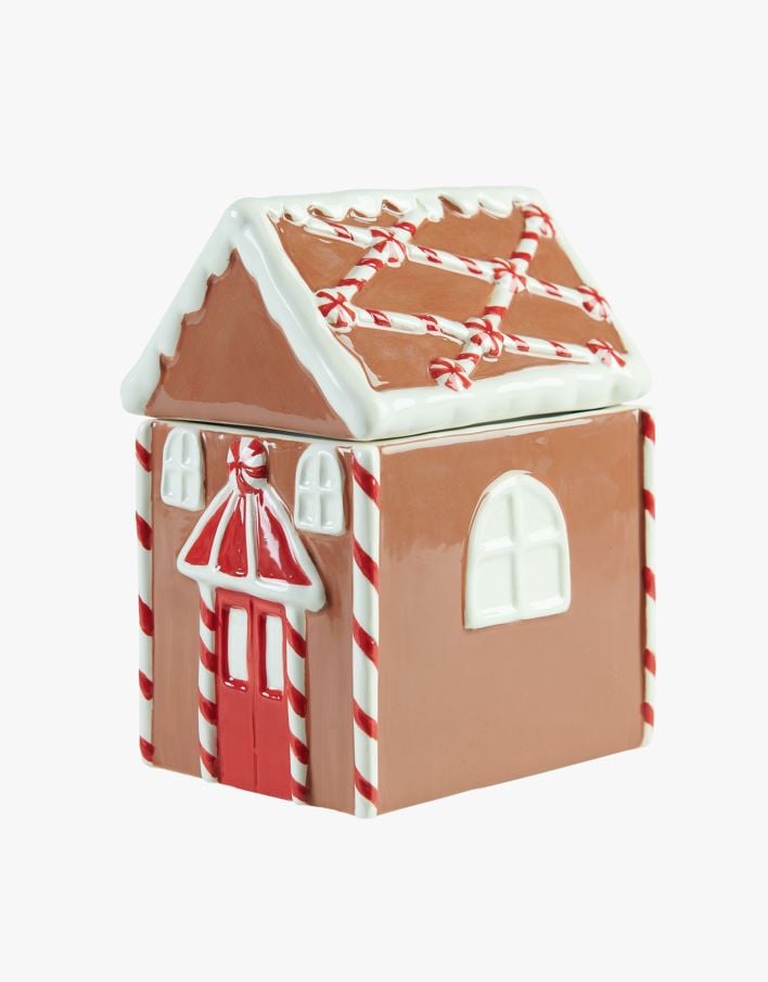 Krukke m/lokk brun - 8x11x14,5 cm brun - 1