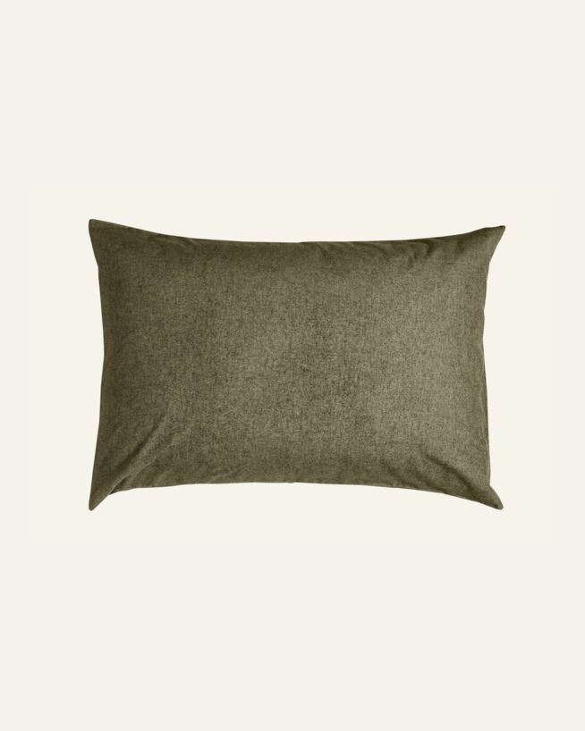 Garnfarget flanell putevar olivengrønn - 70x100 cm olivengrønn - 1