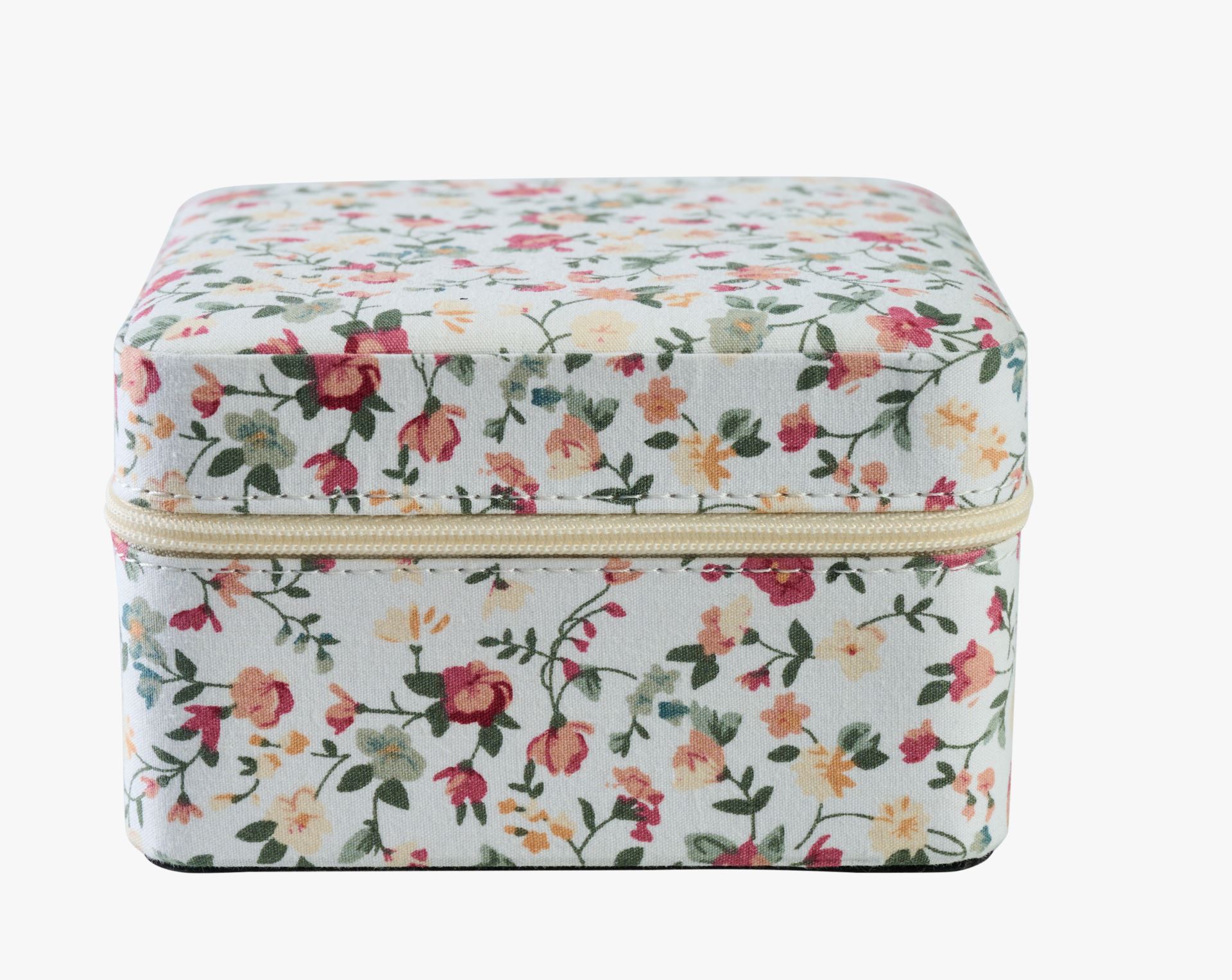 Smykkeskrin m/glidelås multi rosa - 11x11 cm multi rosa - 1