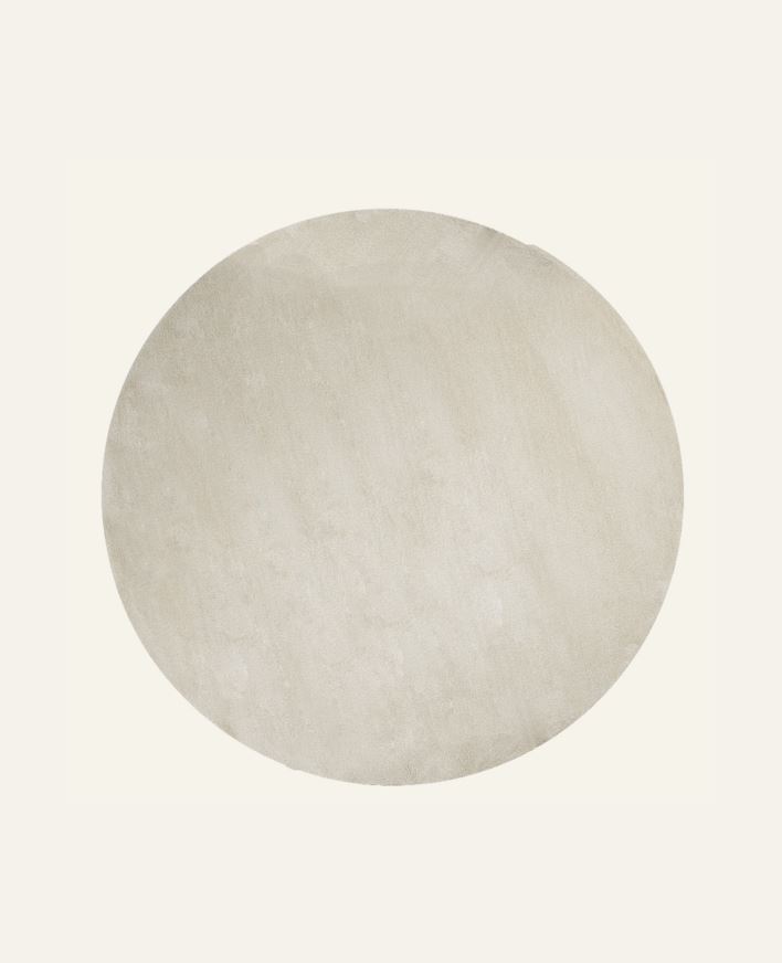 Rundt teppe lys beige - ø200 cm lys beige - 1