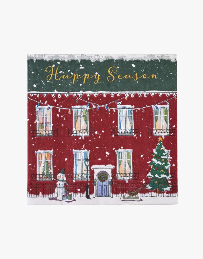 Papirservietter multi rød - 33x33 cm multi rød - 1