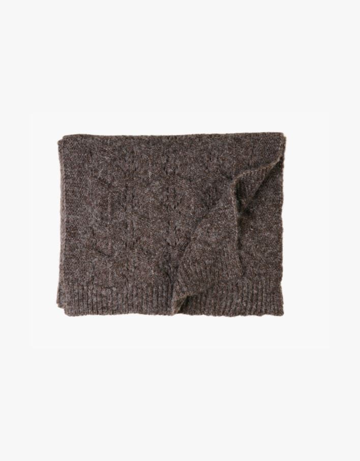 Strikket skjerf brun - 40x200 cm brun - 1