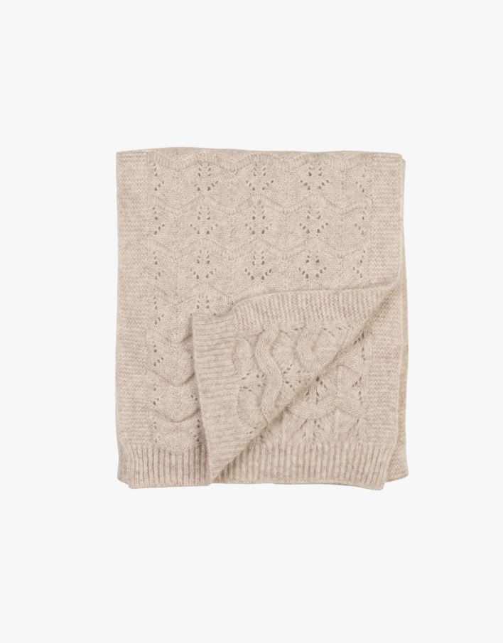Strikket skjerf sand - 40x200 cm sand - 1