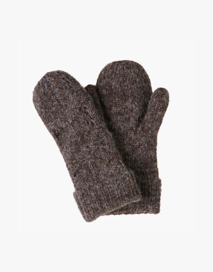 Strikkevotter brun - 10x23 cm brun - 1