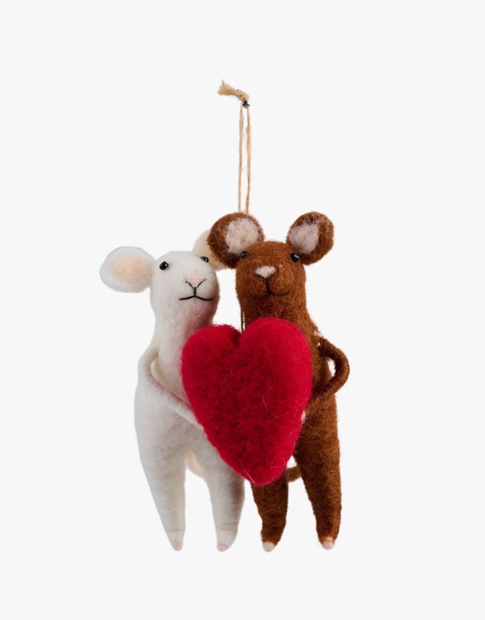 Julemus multi rød - 8x7x12 cm multi rød - 1